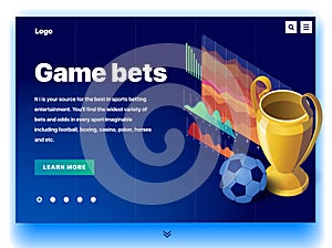 Website providing the service of game bets photo