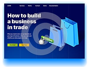 Website providing the service of how to build a business in trade photo