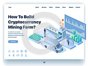 Website providing the service of how to build cryptocurrency mining farm photo