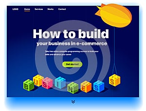 Website providing the service of how to build your business in e-commerce