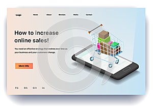 Website providing the service of increase online sales