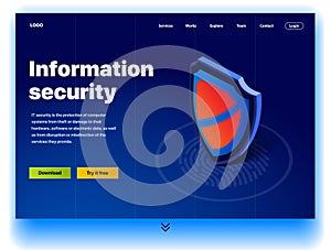 Website providing the service of information security