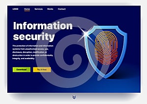 Website providing the service of information security