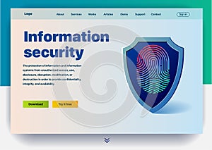 Website providing the service of information security photo