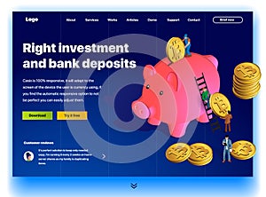 Website providing the service of right investment and bank deposits