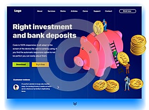 Website providing the service of right investment and bank deposits photo
