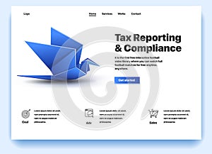 Website providing the service of tax reporting and compliance