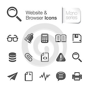 Website related icons mono.