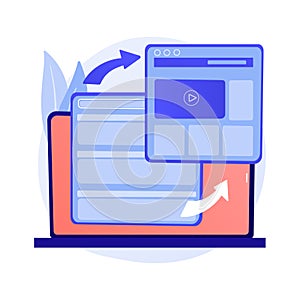 Website responsive design development vector concept metaphor.