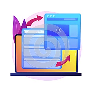 Website responsive design development vector concept metaphor.