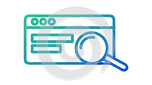 Website Search Icon, Browser Interface Element, vector design Generative AI