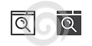 Website search icon