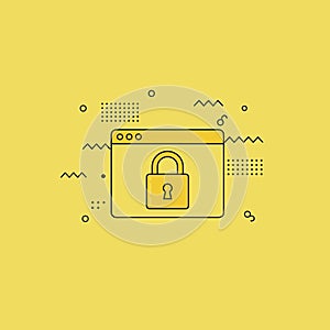 Website Security Concept with Padlock Icon in Browser Window