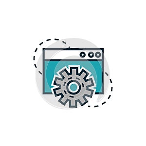 Website setting gear work tools engineering icon