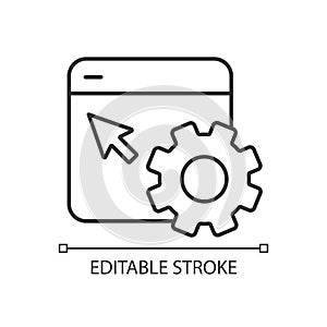 Website settings configuration linear icon