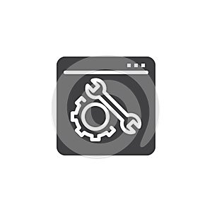 Website settings configuration vector icon