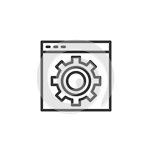 Website settings outline icon