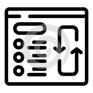 Website showing concept of data synchronization process