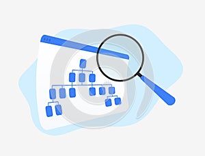 Website Sitemap vector illustration. Create and submit an XML file listing all URLs for better seo search engine