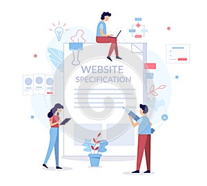 Website specification concept photo