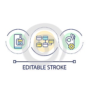 Website structure loop concept icon
