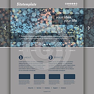 Website Template with Colorful Abstract Networks H