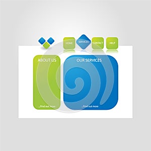 Website template design.