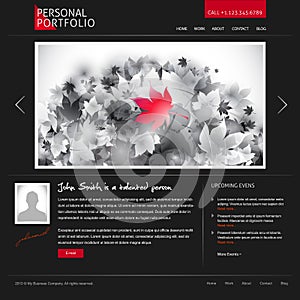 Website template for designers and photographers