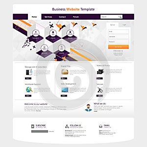 Website Template illustration with abstract elements