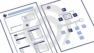 Website template layout, responsive design, web page mockup, user interface, vector design Generative AI