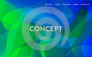 Website Template Modern flat Design. Web Page Layout Landing Page Concept, Mobile App, Web Banner