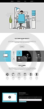 Website Template: One Page Flat Design Style