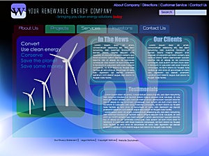 Website template for renewable energy