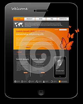 Website template, universal phone design