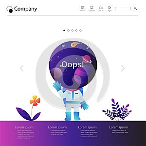 Website template vector design, Website background design