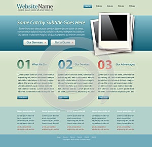 Website template vintage colors