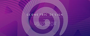 Website Template with Wave Shapes. Minimal Banner. Wavy Flow Flyer. Gradient