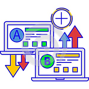 Website testing icon vector isolated on white