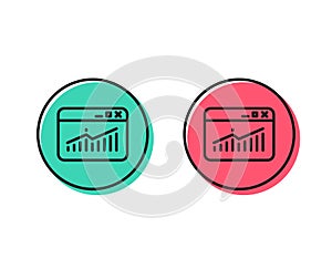 Website Traffic line icon. Report chart sign. Vector