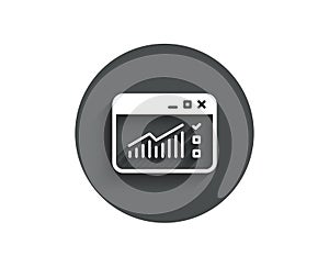 Website Traffic simple icon. Report chart sign.