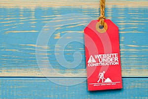 Website under construction label