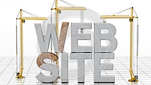 Website under construction. 3D illustration