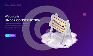 Website under construction, maintenance work error