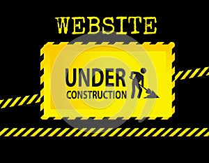 Website under construction sign