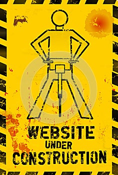 Website under construction sign,