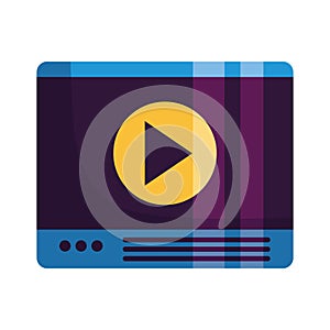 website video player vector illustration