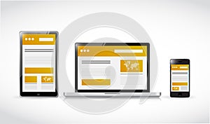 Websites web responsive concept illustration