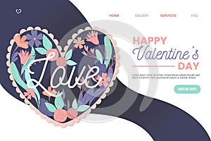 webtemplate concept valentines day design vector illustration