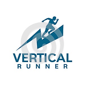 WebVertical runner sport logo design