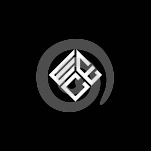 WEC letter logo design on black background. WEC creative initials letter logo concept. WEC letter design